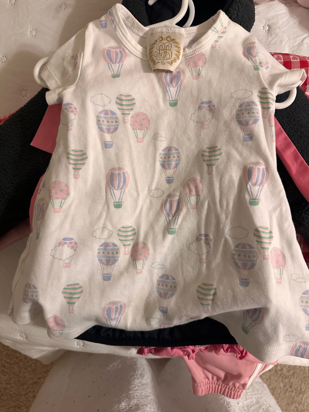 TBBC Hot Air Balloon Print Sleep Shirt in Pastel Pink & Mint